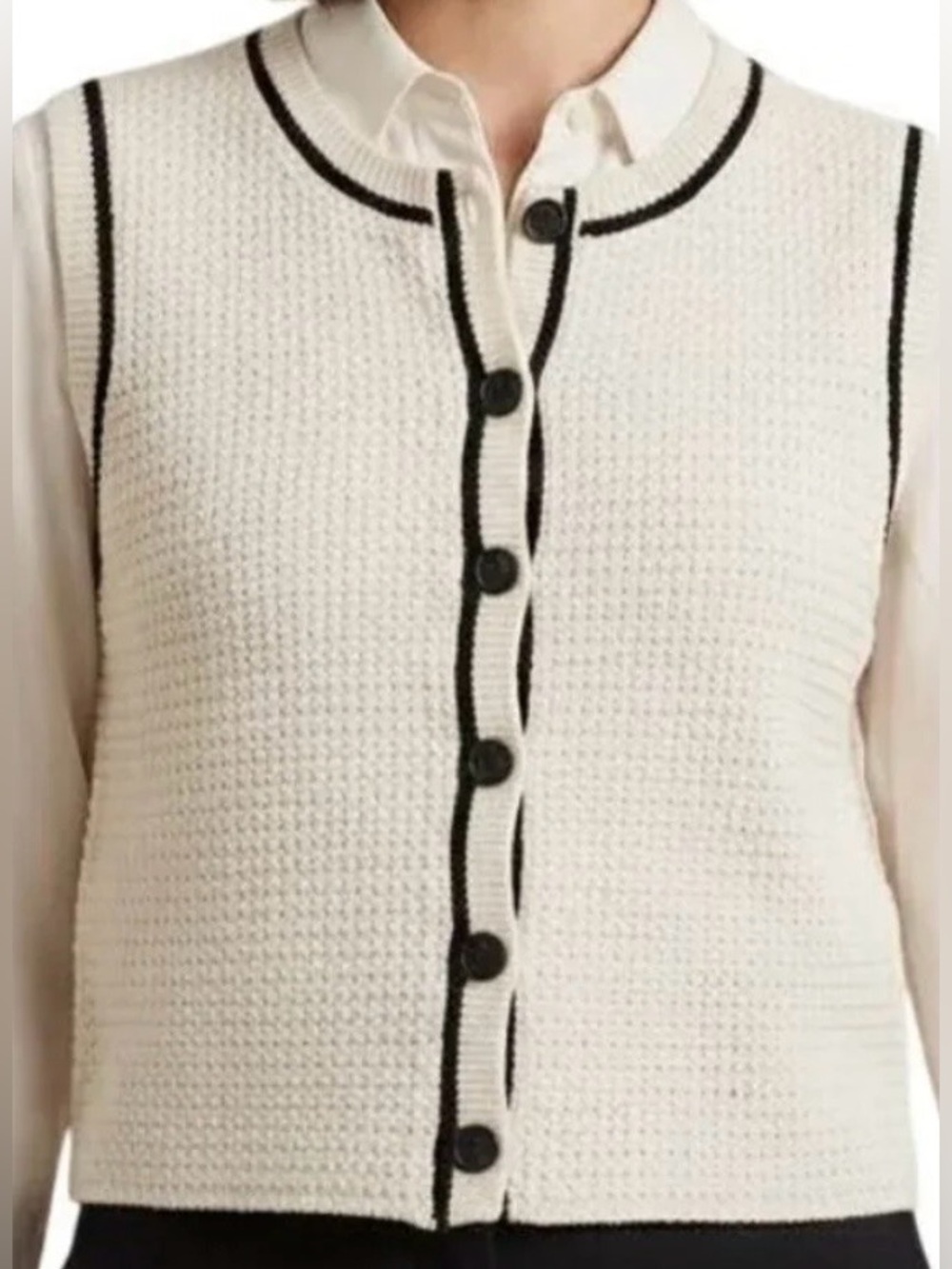 NWOT, MAGASCHONI Sleeveless Crew Neck Sweater Vest, Size Large
